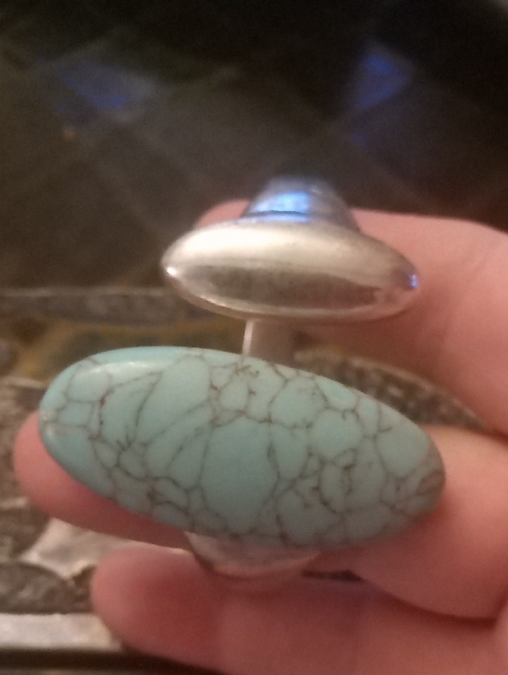 BRACELET, RLM (Robert Lee Morris) SOHO SILVER TURQUOISE Like STONE BRACELET